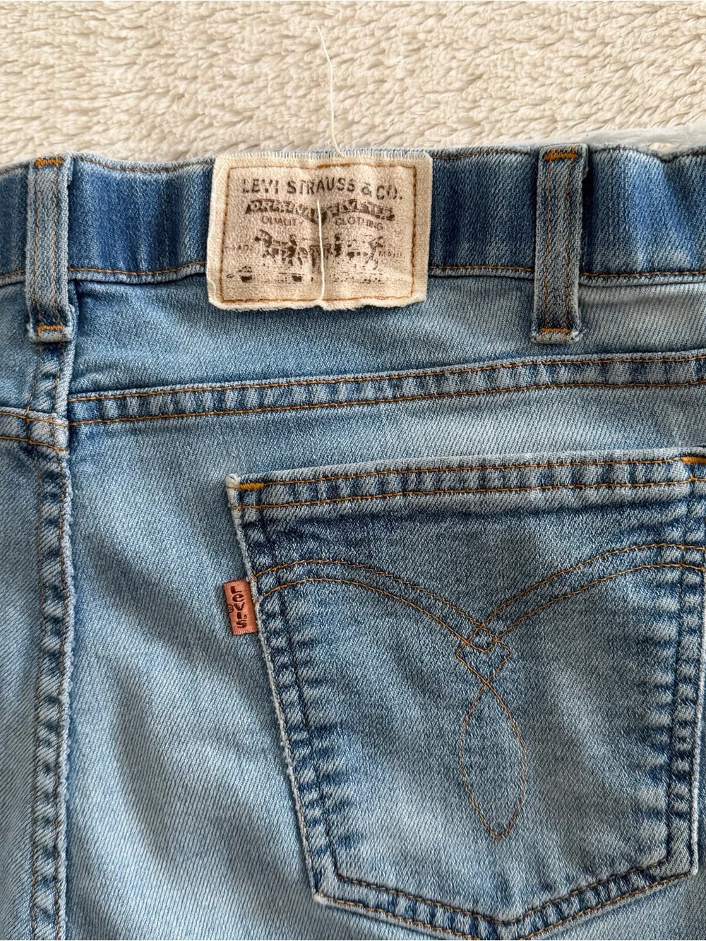 Vintage Levis Action Jeans Mens 36x29 Blue Denim Orange Tab 90's Made In USA